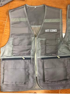 In áo gile đồng phục Công ty đầu tư xây dựng HTT Cons