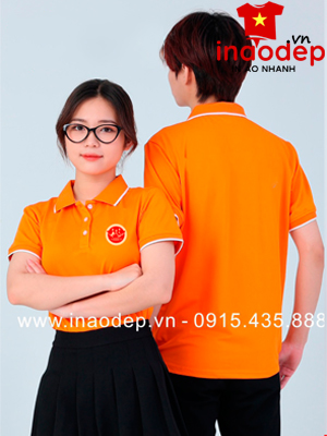 In áo phông đồng phục màu cam Phương Huyền Food