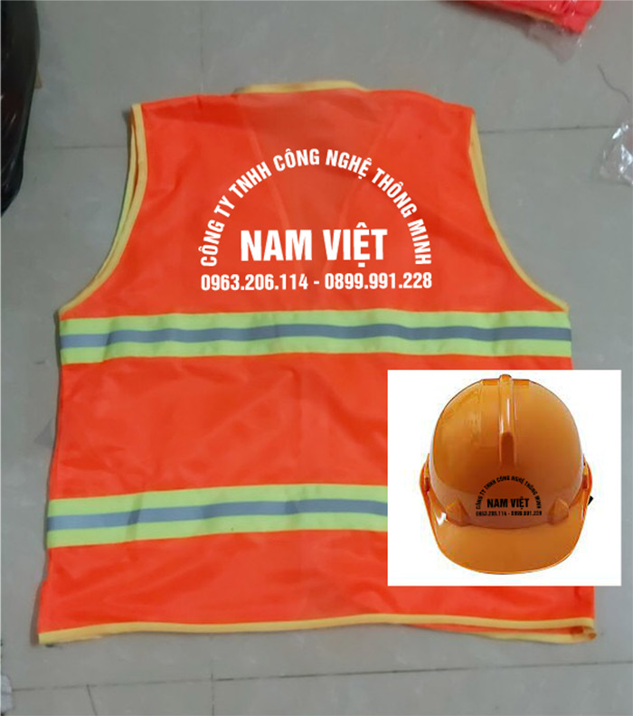 In áo gile Công ty TNHH Công nghệ thông minh Nam Việt | In ao gile dong phuc