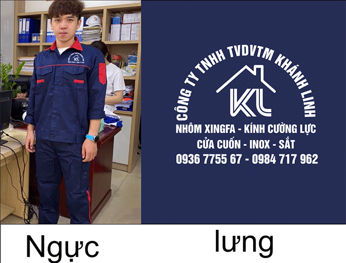 In đồng phục bảo hộ Công ty TNHH TVDVTM Khánh Linh | In dong phuc bao ho