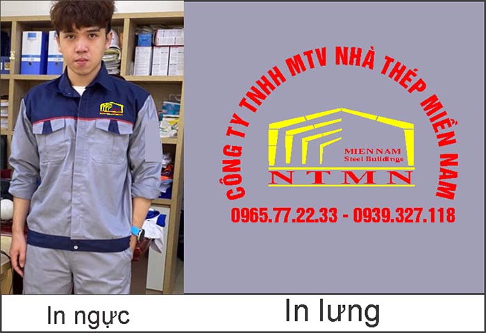 In áo bảo hộ công ty TNHH MTV Nhà thép miền nam | In dong phuc bao ho