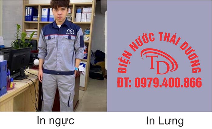 In đồng phục bảo hộ Điện nước Thái Dương | In dong phuc bao ho dong phuc