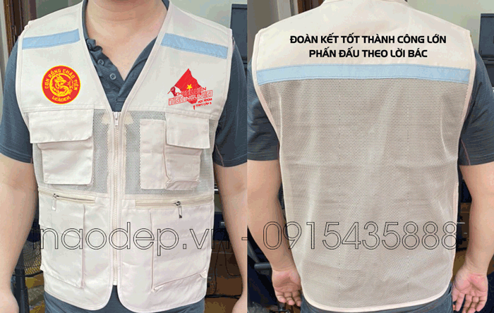 In áo gile Thanh niên tình nguyện Học nhóm THPT Cấp 3 | In ao gile dong phuc
