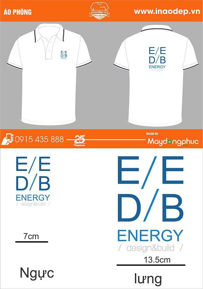In áo phông công ty E/E D/B Energy | In ao phong dong phuc