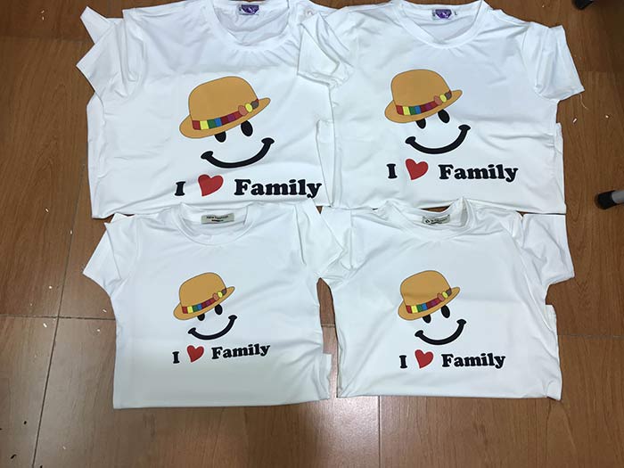 In áo phông gia đình I love family | In ao phong dong phuc