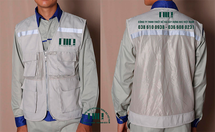 In áo gile Công ty TNHH Thiết kế và xây dựng NIC Việt Nam | In ao gile dong phuc | In ao gile dong phuc