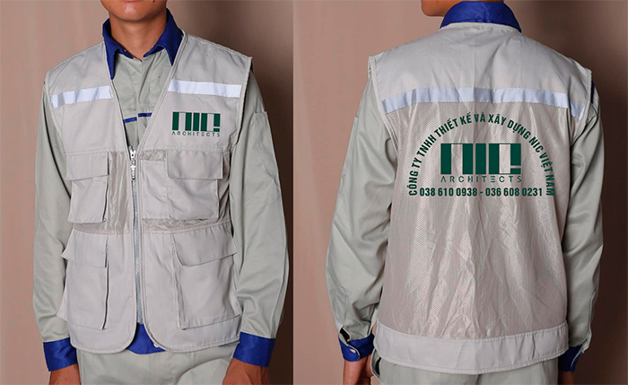 In áo gile Công ty TNHH Thiết kế và xây dựng NIC Việt Nam | In ao gile dong phuc