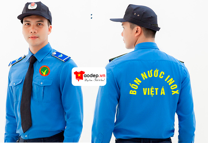 In đồng phục bảo vệ Bồn nước Inox Việt Á | In dong phuc bao ve