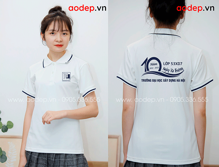 In áo Lớp 53XD7 10 năm 2012-2022 Trường Đại học xây dựng Ngày ra trường | In ao phong dong phuc