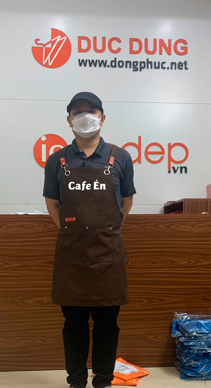 In tạp dề Quán Cafe Én | In tap de dong phuc