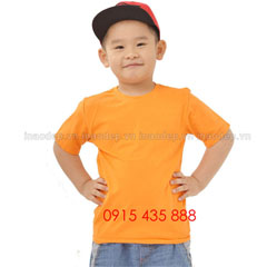 Áo phông trẻ em cổ tròn - Màu cam