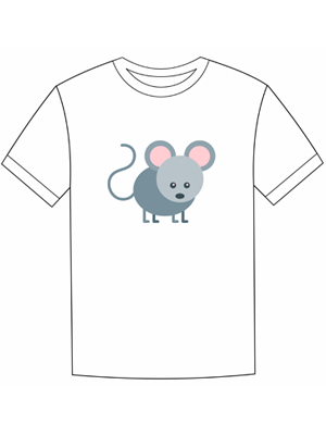 In áo phông hình con chuột
