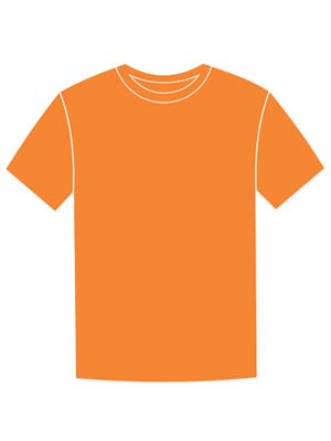 In áo phông đồng phục màu cam