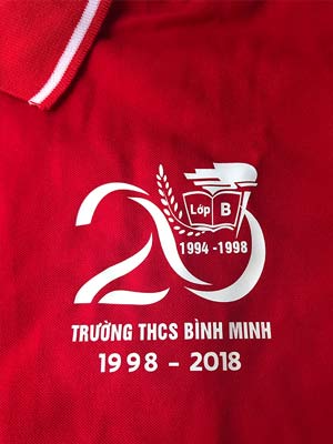 In áo Lớp B trường THCS Bình Minh kỉ niệm 20 năm