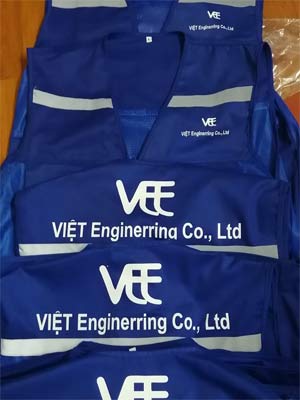 In áo gile đồng phục Công ty Việt Enginerring