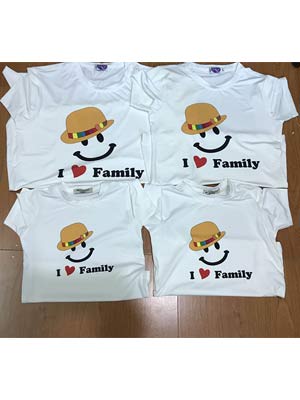 In áo phông gia đình I love family