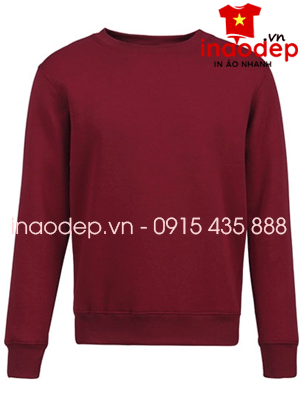 Áo sweater (Áo nỉ sweater) màu đỏ đô