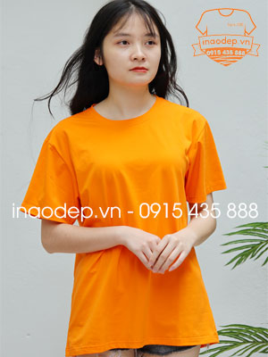 Áo phông tay lỡ màu cam
