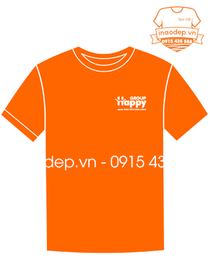 In áo phông màu cam Group Happy