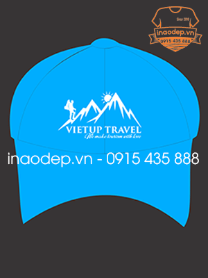 In mũ lưỡi trai Công ty Vietup Travel