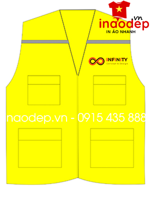 In áo gile màu vàng Công ty Infinity Concept & Design