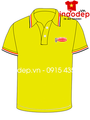 In áo phông màu vàng Công ty Acecook