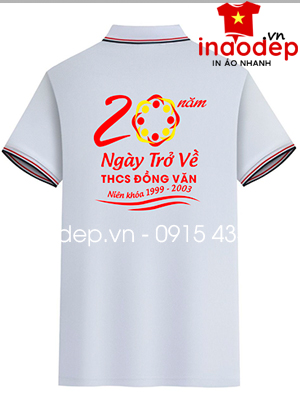 In áo Lớp kỉ niệm 20 năm Ngày trở về THCS Đồng Văn niên khóa 1999-2003