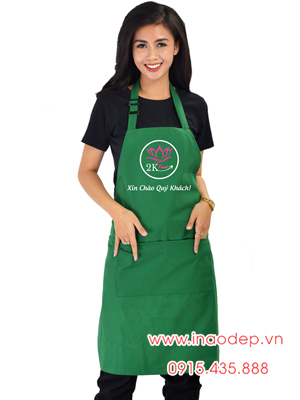In tạp dề Quán 2K Food