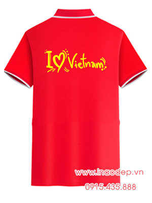 In áo phông in chữ I love VietNam