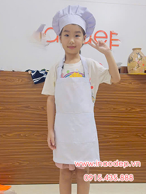 Tạp dề trẻ em màu trắng
