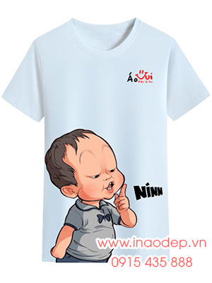 In áo phông In chữ Nínn - Áo Vui