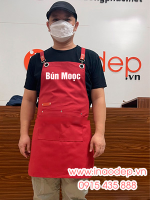In tạp dề Quán Bún Mọoc