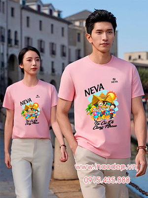 In áo đi biển In chữ Ta cứ đi cùng nhau