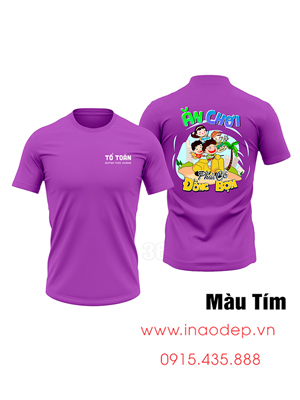 In áo phông màu tím Tổ toán Huỳnh Thúc Kháng - Ăn chơi phải có đồng bọn
