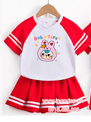 In áo thun trẻ em Baby three