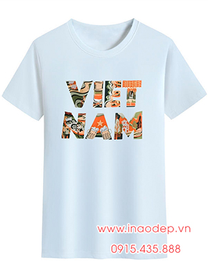 In áo phông đồng phục chữ Việt Nam