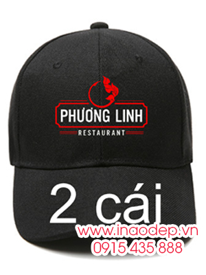 In mũ lưỡi trai Nhà hàng Phương Linh