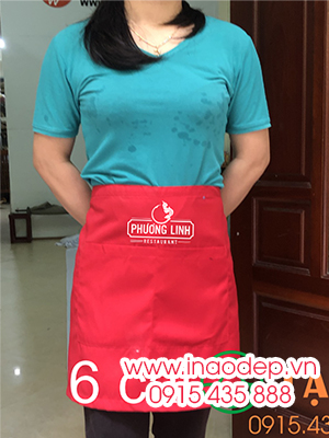 In tạp dề Nhà hàng Phương Linh