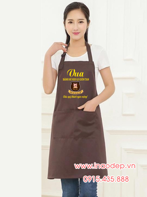 In tạp dề Quán Vua bánh mì heo lu giòn tan