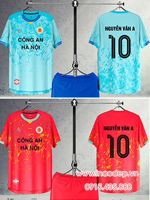In áo bóng đá Công An Hà Nội