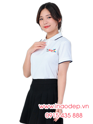In áo phông đồng phục Inaodep.com màu trắng