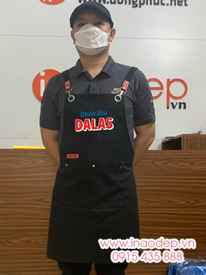 In Tạp Dề Đồng Phục Quán Sữa Dalas