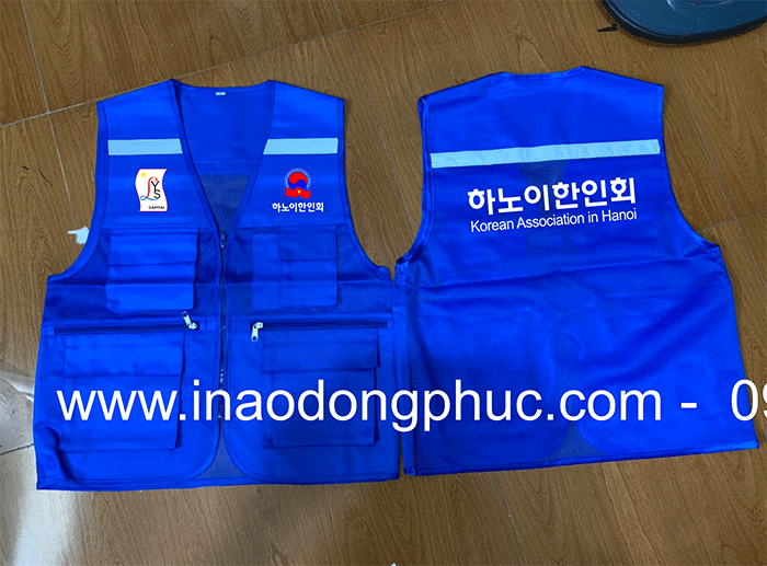 In áo gile Công ty Korean Association in hanoi | In ao gile dong phuc
