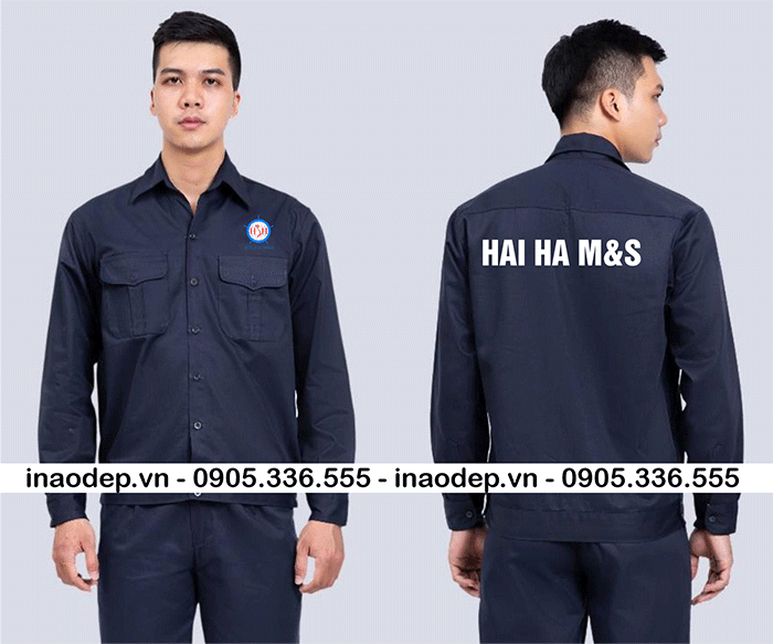 In đồng phục bảo hộ Công ty Hai Ha M&S | In dong phuc bao ho