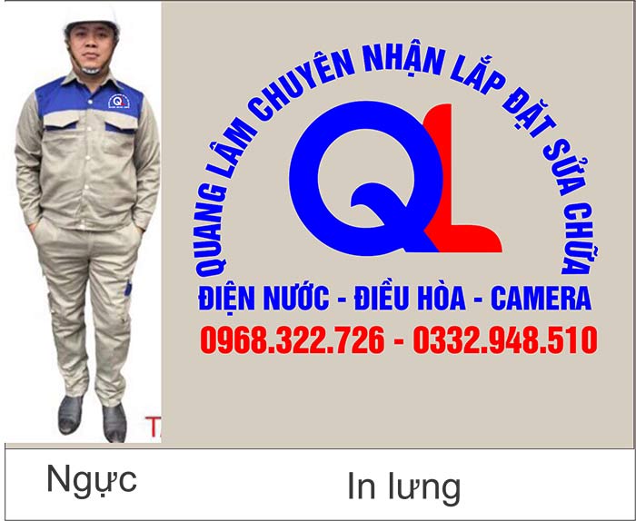 In áo bảo hộ công ty Quang Lâm | In ao bao ho dong phuc