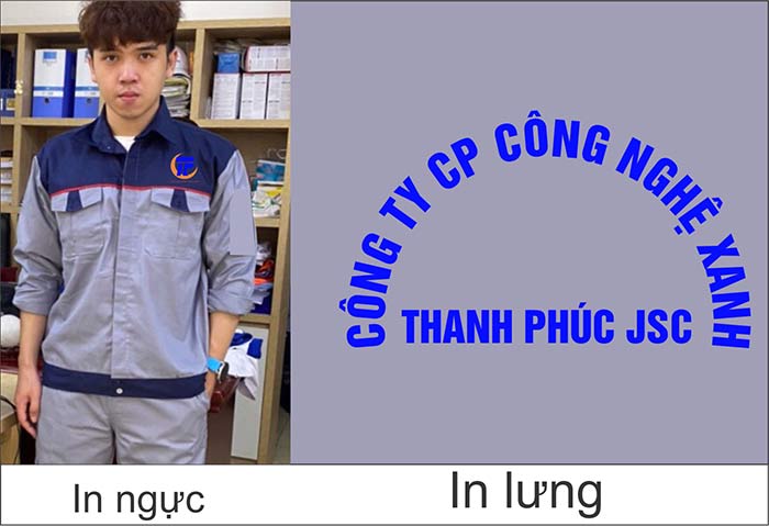 In áo bảo hộ Công ty CP Công nghệ Xanh Thanh Phúc | In dong phuc bao ho