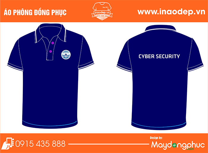 In áo đồng phục công ty Cyber Security | In ao phong dong phuc