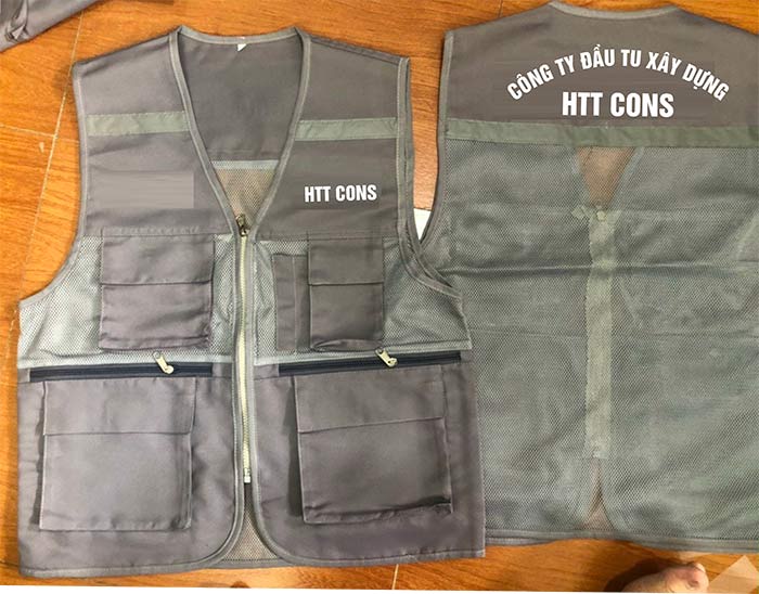 In áo gile đồng phục Công ty đầu tư xây dựng HTT Cons | In ao gile dong phuc