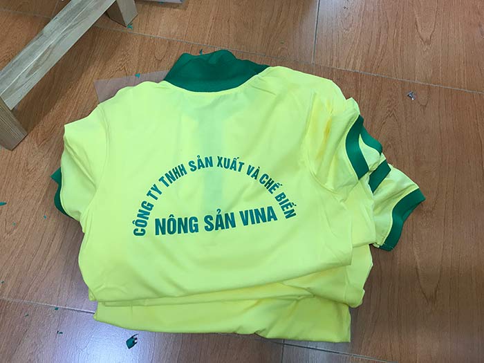 In áo phông Công ty TNHH sản xuất chế biến nông sản Vina | In ao phong dong phuc