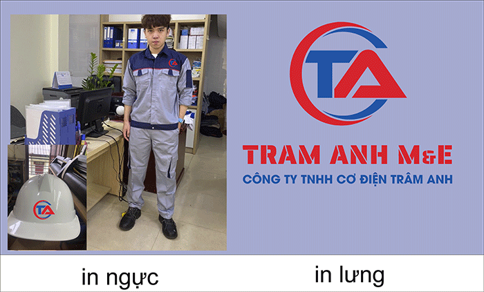 In đồng phục bảo hộ Công ty TNHH Cơ điện Trâm Anh | In dong phuc bao ho